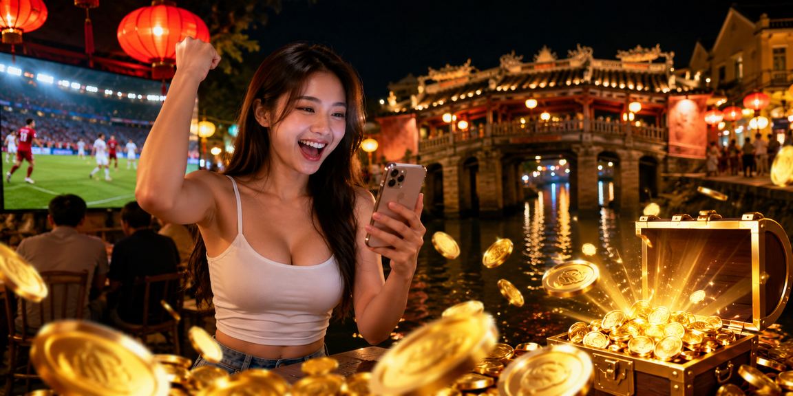 Chợ đêm Hội An minh họa bước đăng ký và đọc thông tin trước khi cá cược