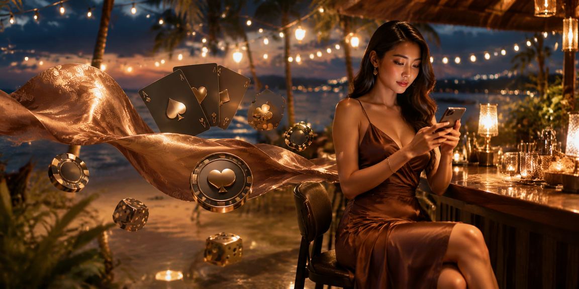 Phú Quốc minh họa người dùng đọc thuật ngữ trò chơi bài trên mobile