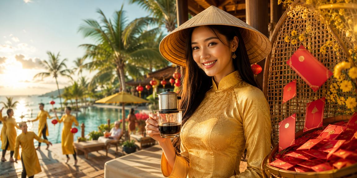 Phú Quốc mùa lễ minh họa ưu đãi phong bao trong hành trình người dùng