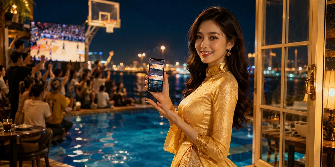 Khung cảnh Vũng Tàu với bóng rổ minh họa kiểm tra ưu đãi thể thao